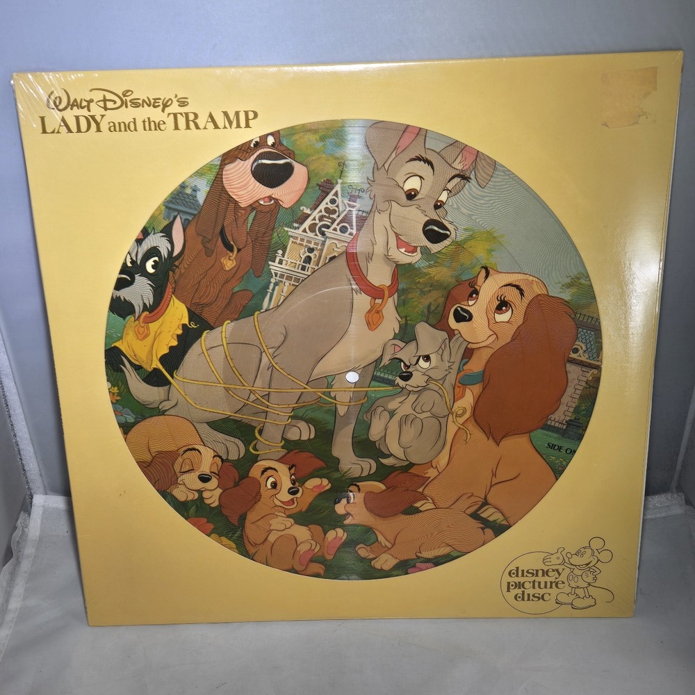 Lady and the Tramp Picture Disc Record Walt Disney 1980 Factory Sealed